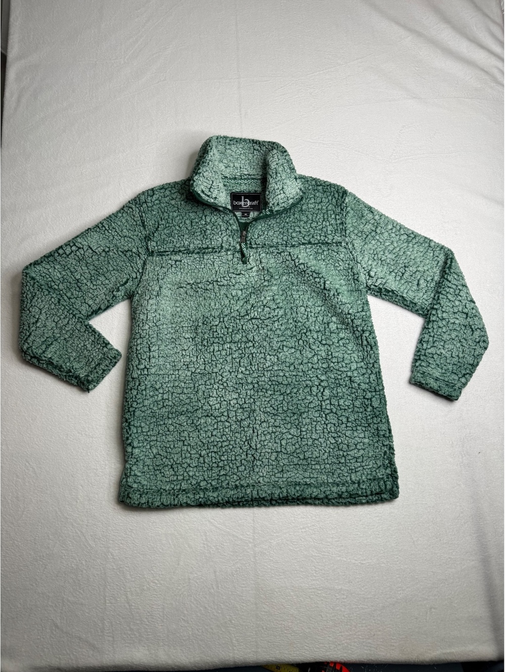 Boxercraft Women’s Medium Green Sherpa Quarter Zip Pullover Fleece